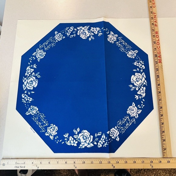 Happy Birthday Centerpiece #2548 Tri-Chem‎ Chart Suede Picture To Paint 1981 Vtg - Picture 3 of 3